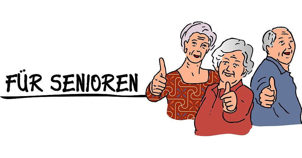 Senioren Logo mit zwei älteren Personen
