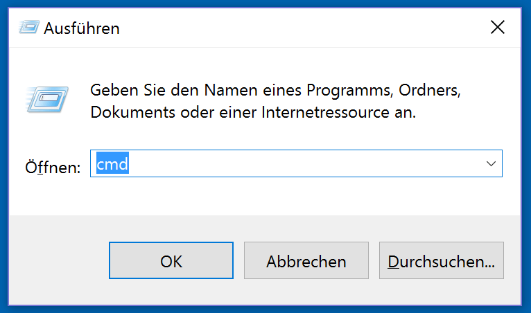 Windows Ausführen der Programme und Windows Befehle. Liste von «Ausführen»-Befehlen